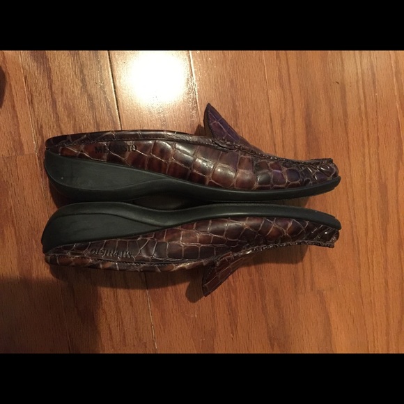 Brown MEPHISTO Moc Croc Mules 8M - Picture 3 of 7